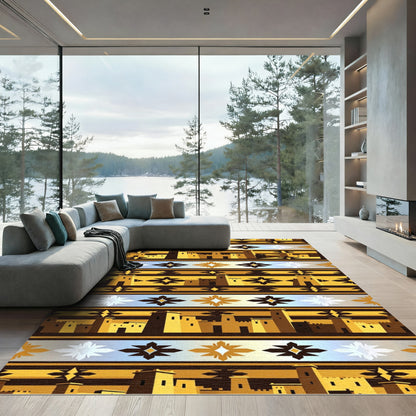 Golden Fort Village Ethnic Repeat Rug