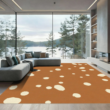 Brown Cream Spotty Dapple Rug