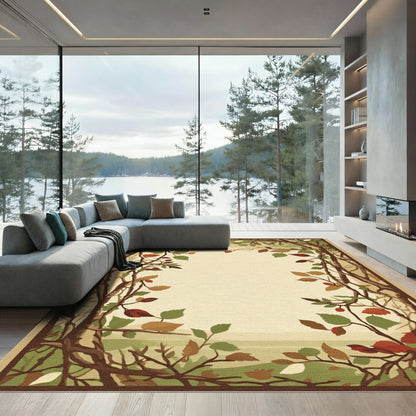 Autumn Woodland Arch Botanical Vines Rug