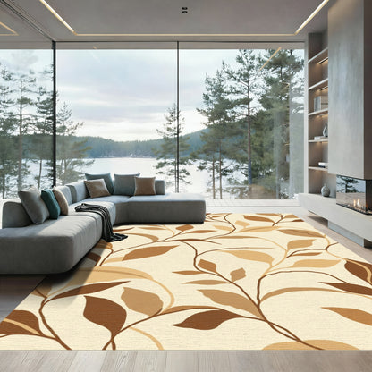 Earthy Tones Botanical Vine Rug