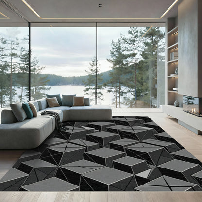 Monochromatic Geometric Cube Arrangement Rug