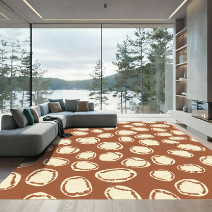 Terracotta Speckled Pebble Composition Rug