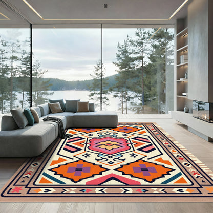 Vibrant Geometric Medallion Bazaar Rug