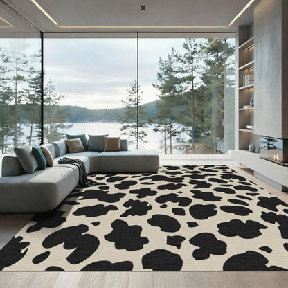 Black Cow Spot Spotting Rug