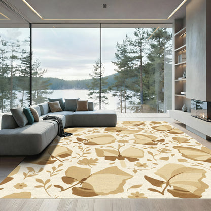 Sepia Tone Vintage Floral Arrangement Rug