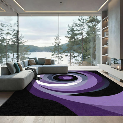 Amethyst Swirl Modern Abstract Rug