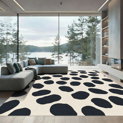 Black Spot Organic Field Rug