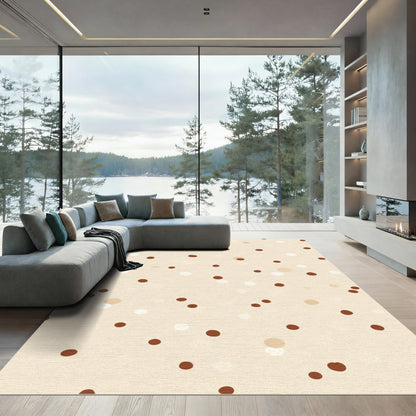 Neutral Tone Scattered Dot Rug