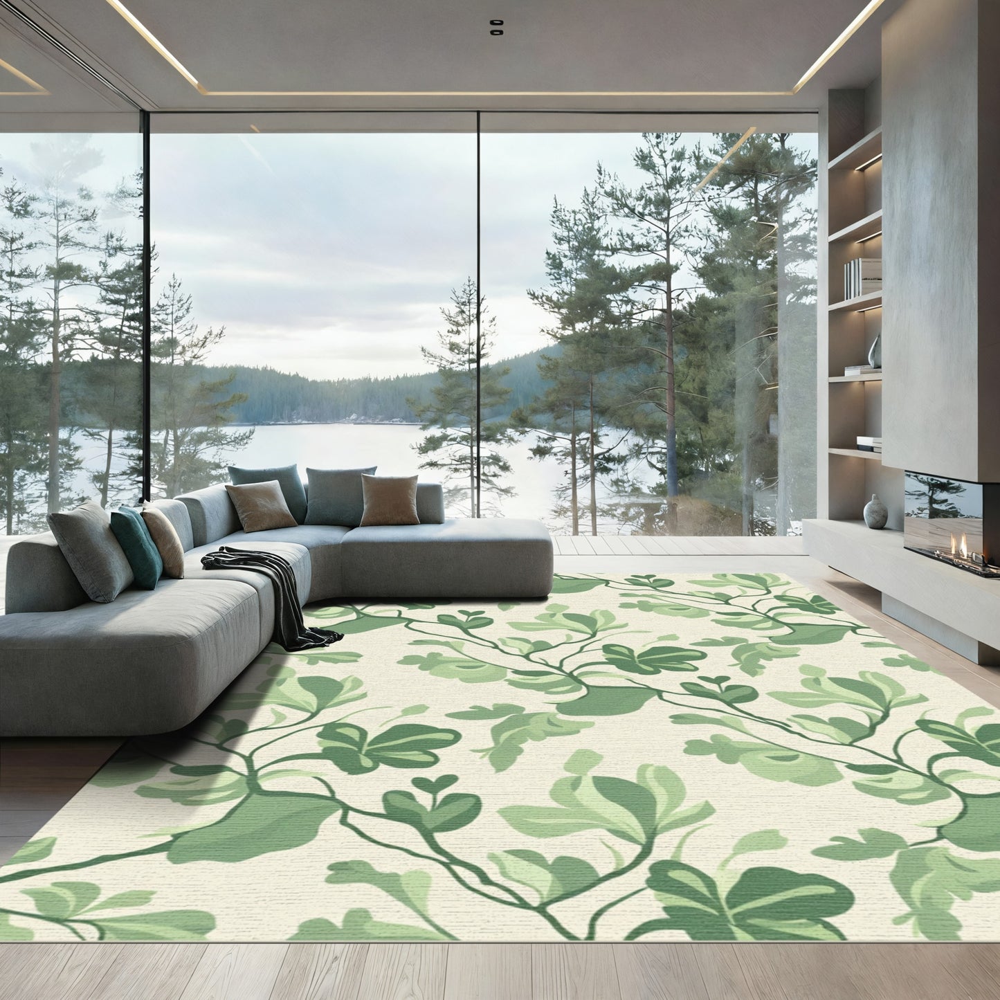 Verdant Green Botanical Garden Rug
