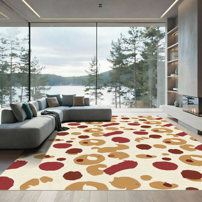 Earthy Red Doughnut Cloud Cluster Rug