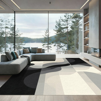 Monochromatic Abstract Flowing Waves Rug