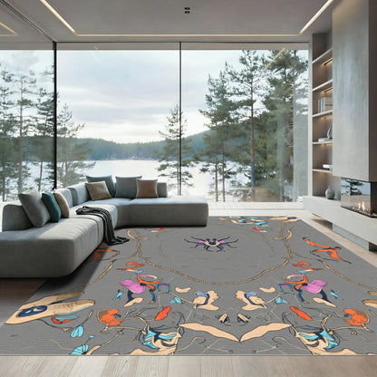 Whimsical Spider Abstract Composition Rug