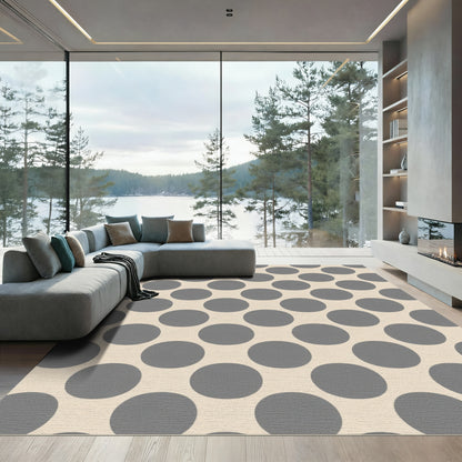 Classic Gray Dot Composition Rug