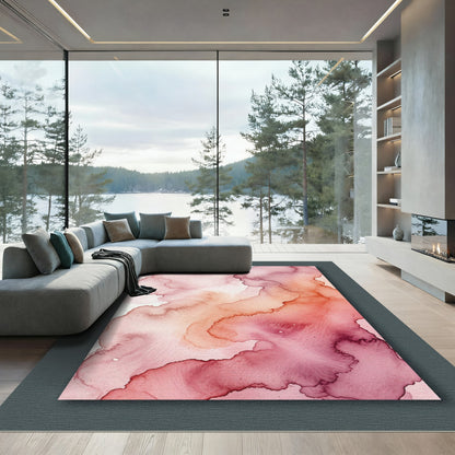 Rose Blush Watercolor Wash Cloud Rug