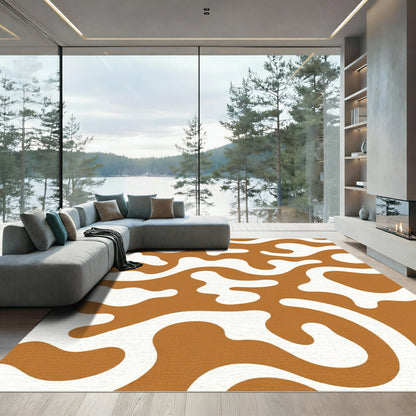 Amber White Organic Flow Rug