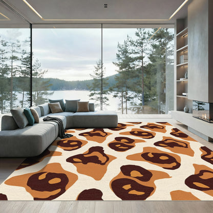 Abstract Sienna Spots Rug