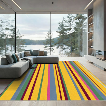 Colorful Vertical Stripe Mix Rug