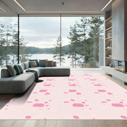 Cherry Blossom Spots Abstract Rug