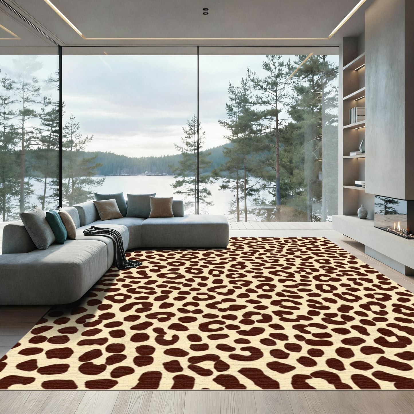 Bold Cream And Chocolate Spots Rug