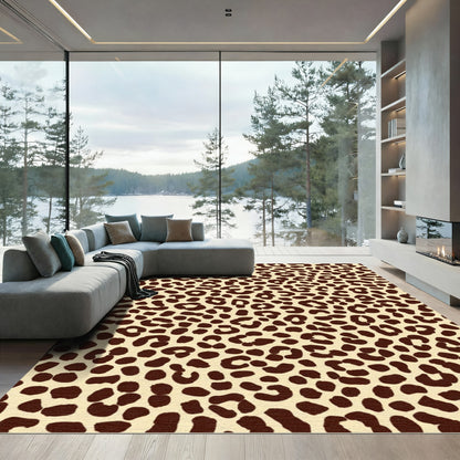 Bold Cream And Chocolate Spots Rug