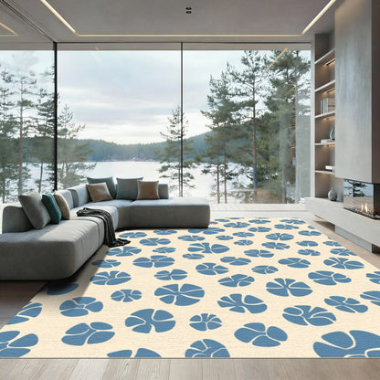 Cerulean Bloom Scatter Rug