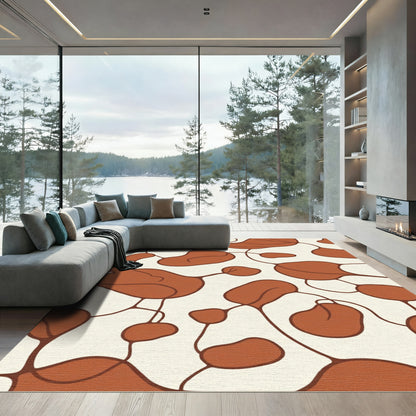 Warm Brown Organic Flow Rug