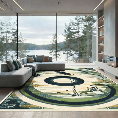 Serpentine Landscape Abstract Rug