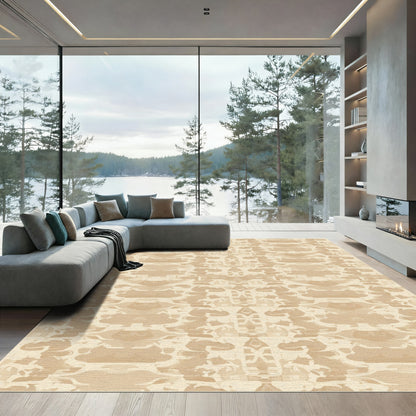 Earthy Tone Rorschach Abstract Rug