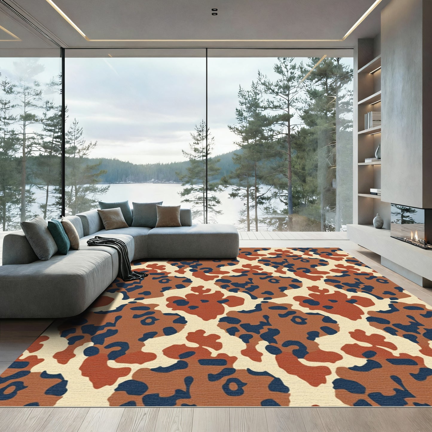 Earthy Blended Organic Camo Rug