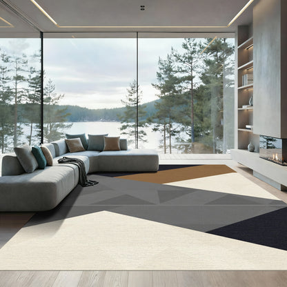 Modern Geometric Abstract Shapes Rug
