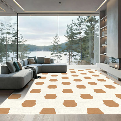 Caramel Cloud Repeated Shape Rug