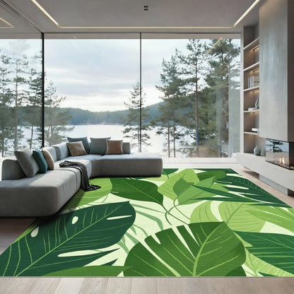 Verdant Leafy Canopy Botanical Rug