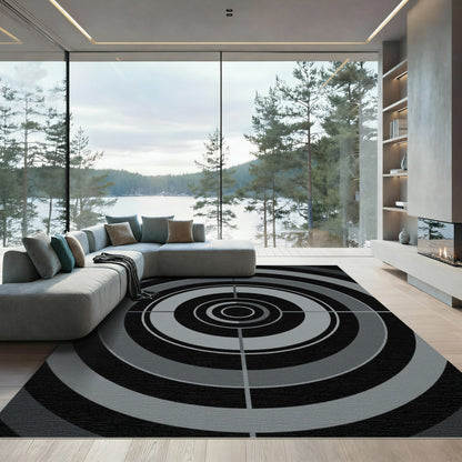 Monochromatic concentric circles composition Rug
