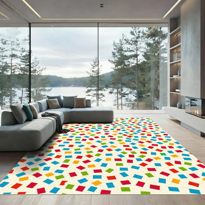 Colorful Confetti Square Scatter Rug