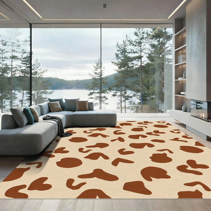 Brown Spots Animal Print Rug