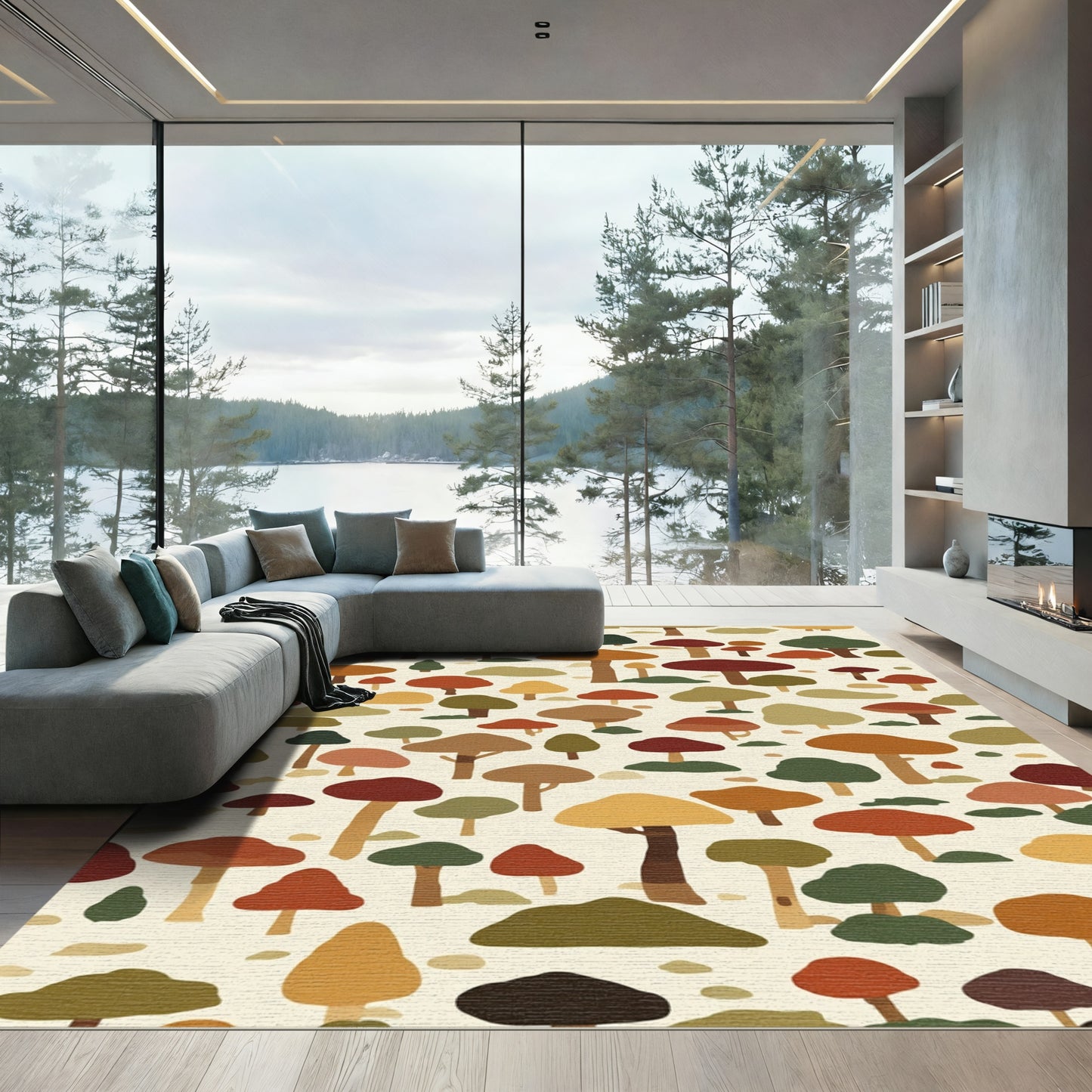 Woodland Fungi Forest Collection Rug