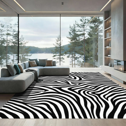Bold Contrast Swirls Rug