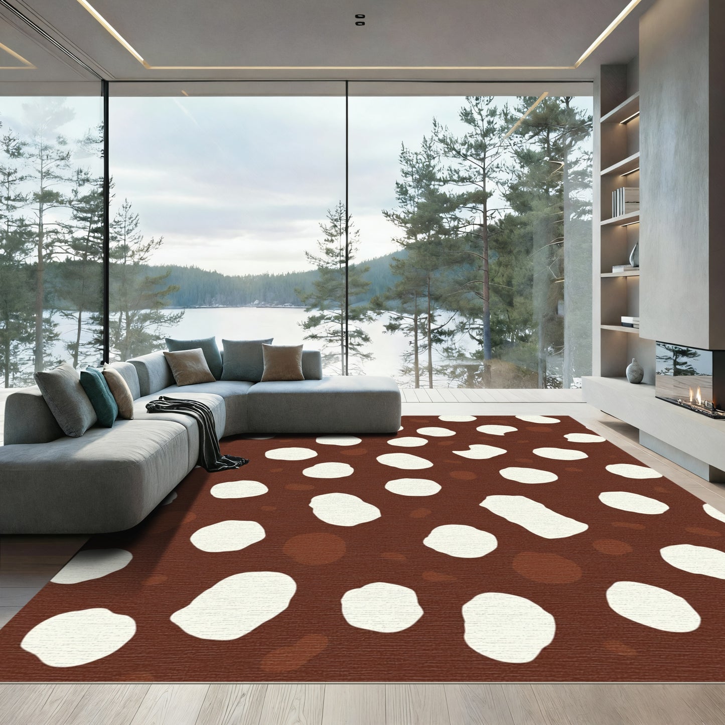 Biscotti Cream Polka Dot Area Rug