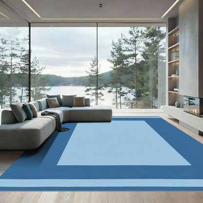 Duo Tone Rectangular Border Rug
