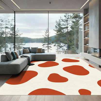 Terracotta Organic Spot Pattern Rug