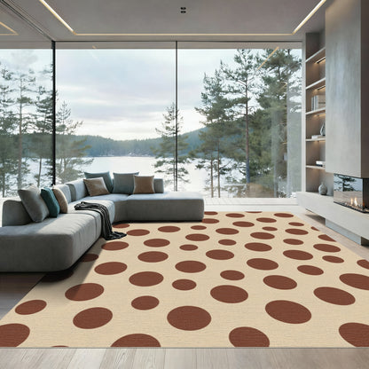 Brown Polka Dot Background Rug