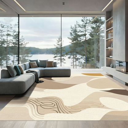 Earthy Organic Flow Abstract Rug