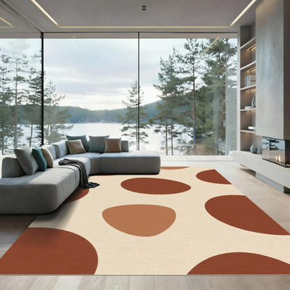 Terracotta Organic Spot Composition Rug