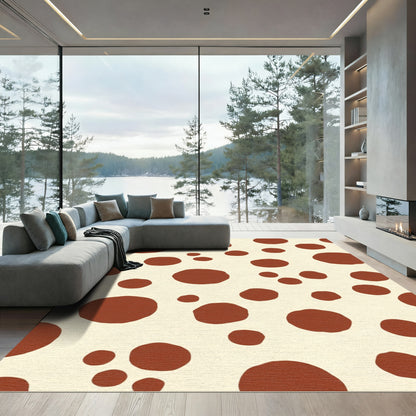 Caramel Circles Scattered Composition Rug