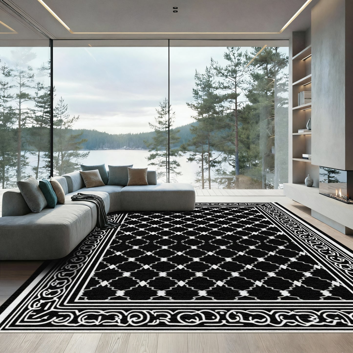 Monochromatic Lattice Border Rug