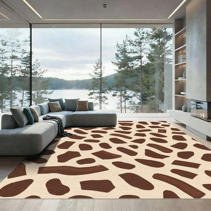 Brown Irregular Spots Overlay Rug