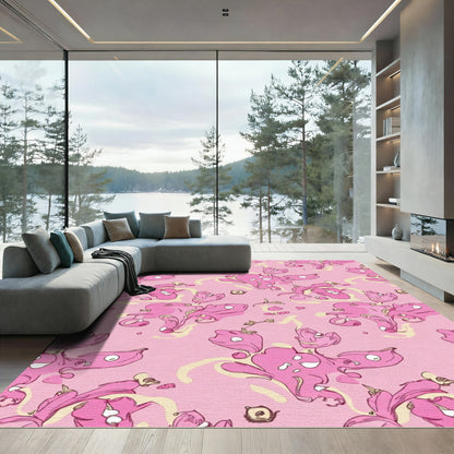 Whimsical Pink Organic Sway Rug