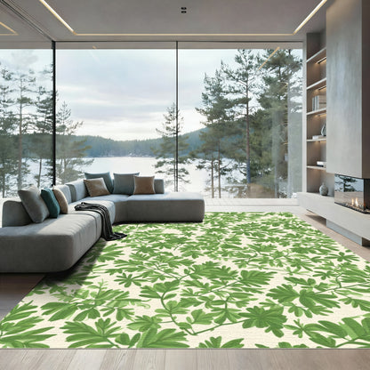 Vibrant Green Leafy Vine Rapport Rug