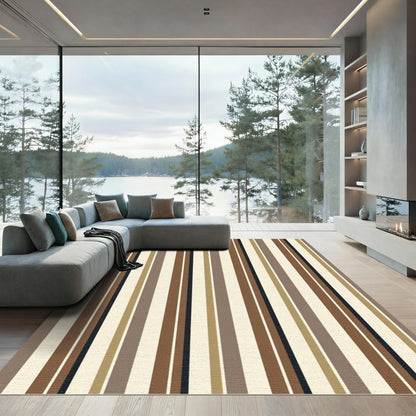 Earthy Tones Vertical Stripes Rug