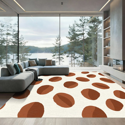 Brown Coffee Bean Scatter Rug